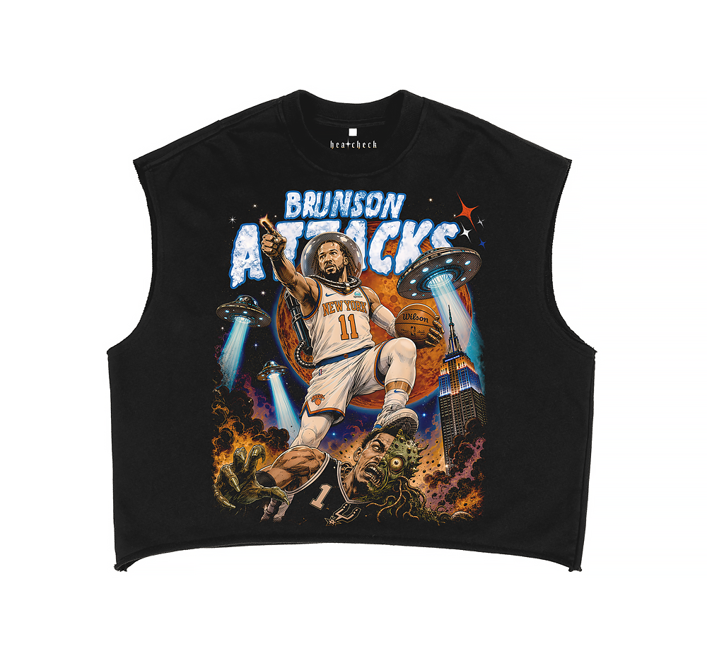 Brunson Attacks French Terry Boxy Tank Top