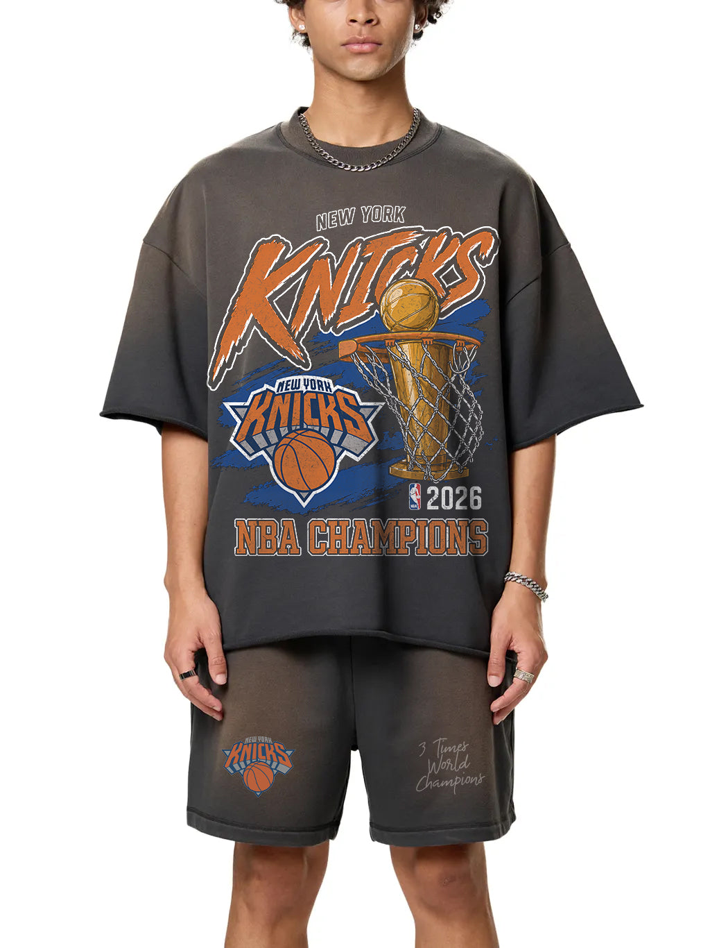 Knicks Retro Champs Sun Fade Tee